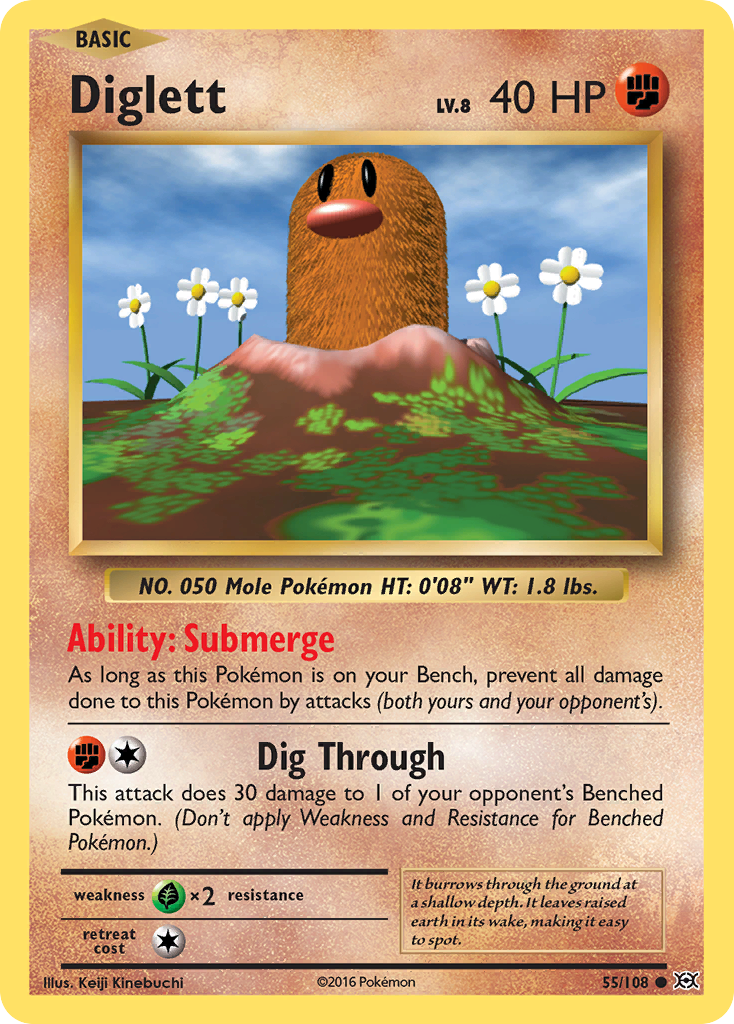 Diglett (55/108) [XY: Evolutions] | Card Citadel