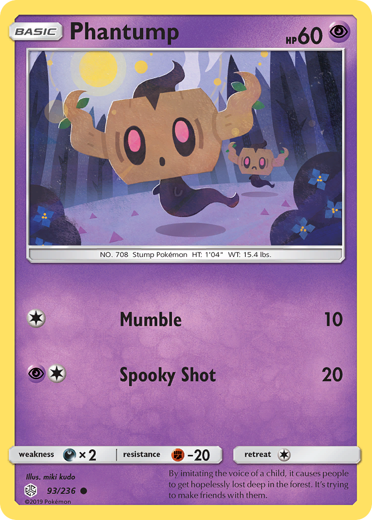 Phantump (93/236) [Sun & Moon: Cosmic Eclipse] | Card Citadel