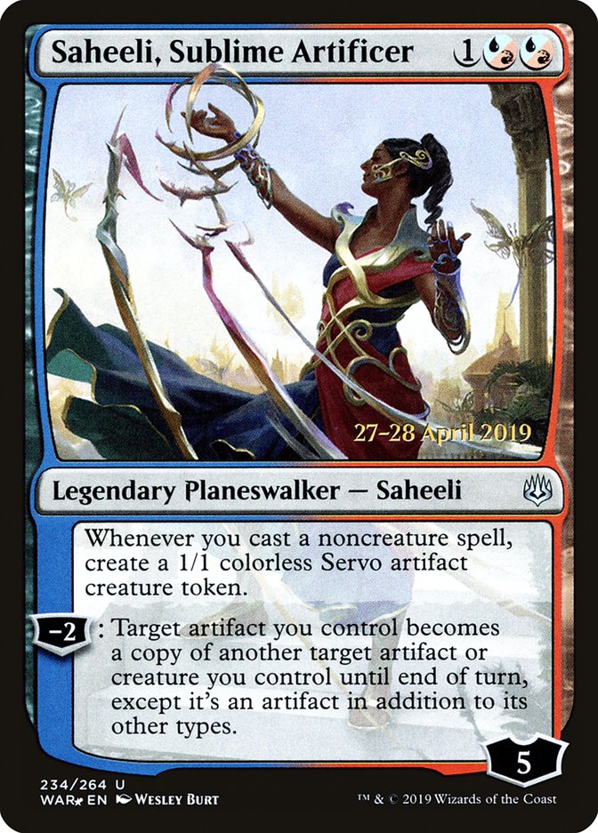 Saheeli, Sublime Artificer  [War of the Spark Prerelease Promos] | Card Citadel