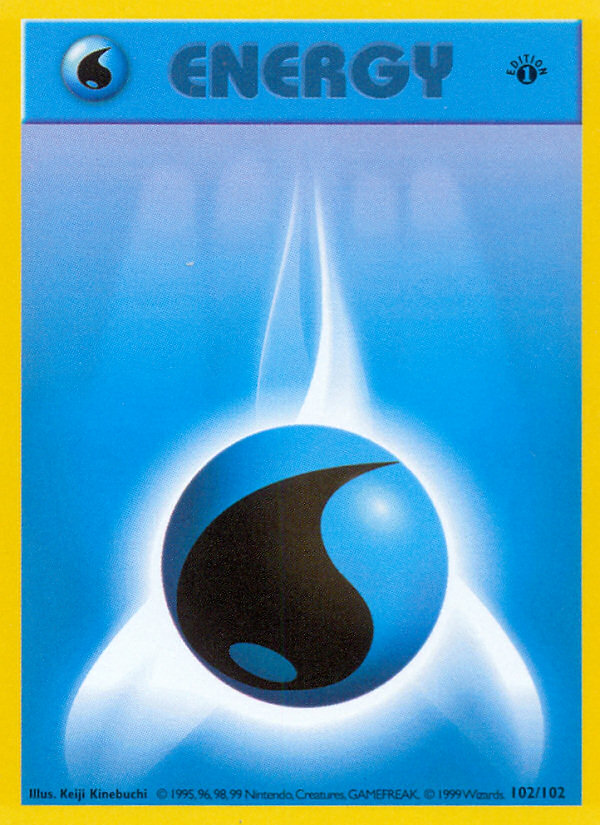 Water Energy (102/102) (Shadowless) [Base Set 1st Edition] | Card Citadel
