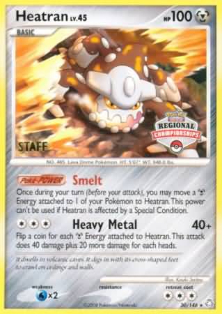 Heatran (30/146) (Regional Championships Staff) [Diamond & Pearl: Legends Awakened] | Card Citadel