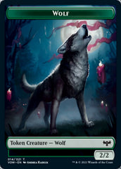 Blood // Wolf (014) Double-sided Token [Innistrad: Crimson Vow Tokens] | Card Citadel