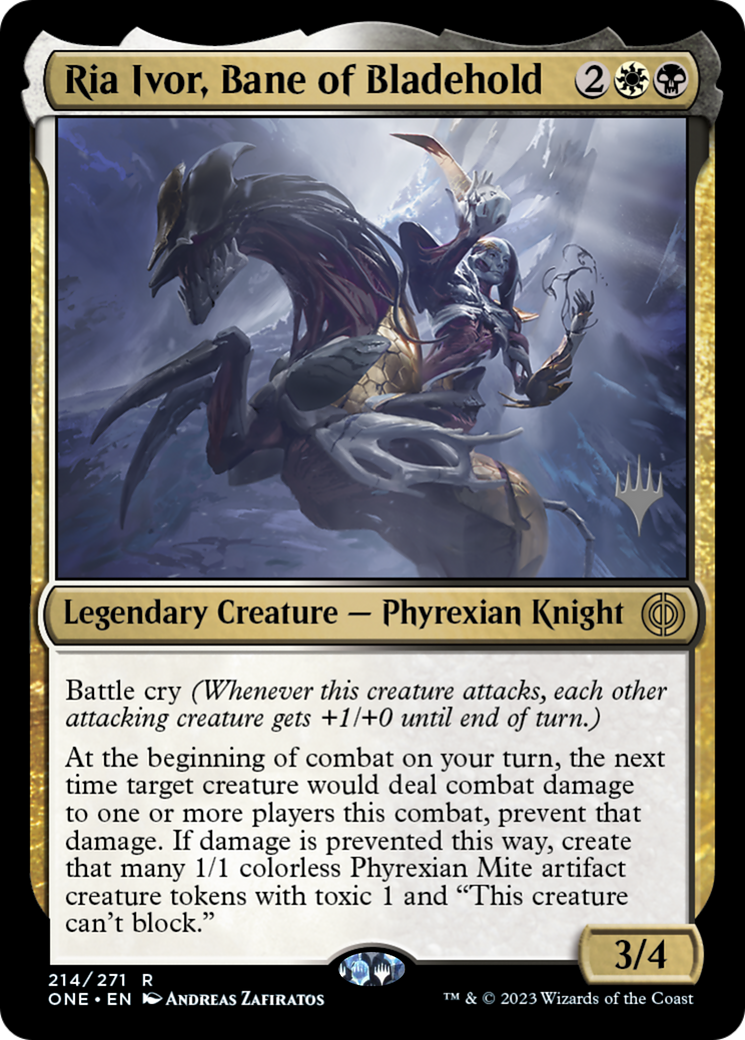 Ria Ivor, Bane of Bladehold (Promo Pack) [Phyrexia: All Will Be One Promos] | Card Citadel