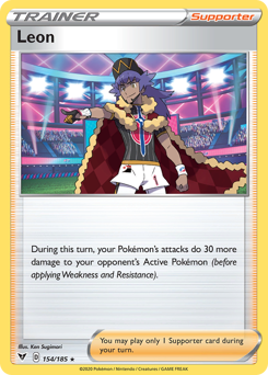 Leon (154/185) [Sword & Shield: Vivid Voltage] | Card Citadel