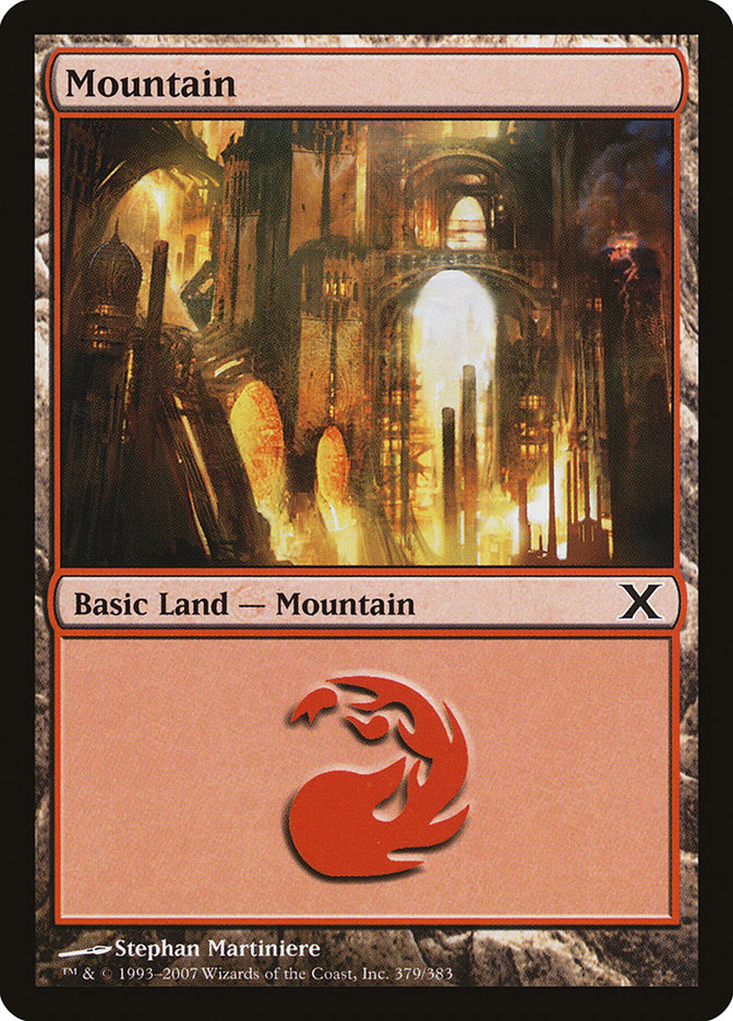 Mountain (379) [Tenth Edition] | Card Citadel