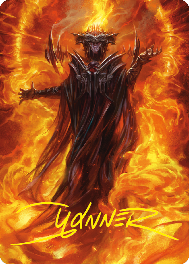 Sauron, the Dark Lord Art Card (Gold-Stamped Signature) [The Lord of the Rings: Tales of Middle-earth Art Series] | Card Citadel