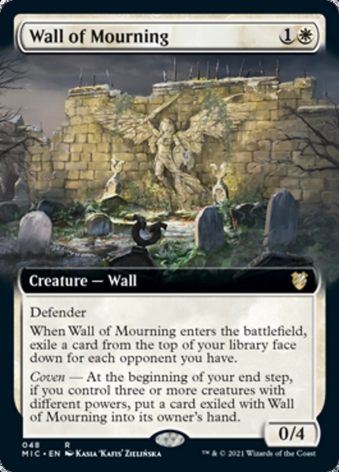 Wall of Mourning (Extended) [Innistrad: Midnight Hunt Commander] | Card Citadel