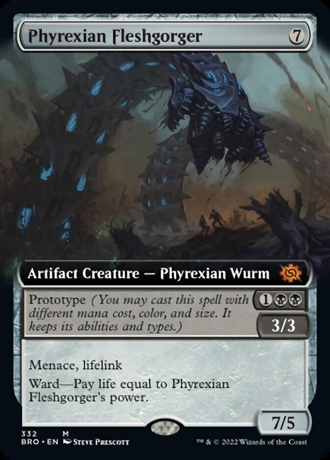 Phyrexian Fleshgorger (Extended Art) [The Brothers' War] | Card Citadel