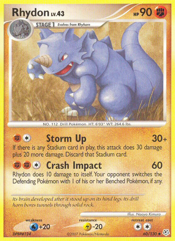 Rhydon (60/130) [Diamond & Pearl: Base Set] | Card Citadel