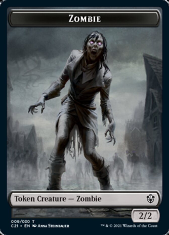 Zombie // Horror Token [Commander 2021 Tokens] | Card Citadel