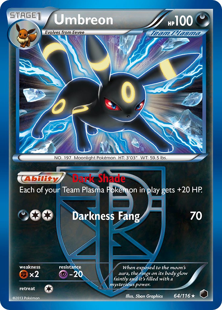 Umbreon (64/116) (Moltres Legendary Battle Deck) (Theme Deck Exclusive) [Black & White: Plasma Freeze] | Card Citadel