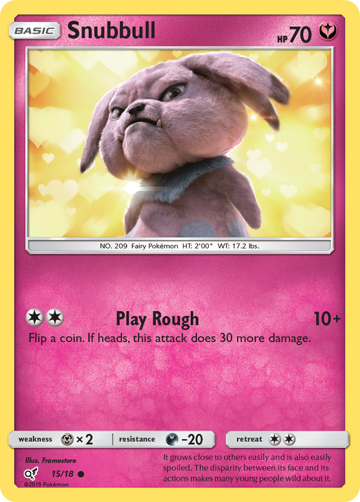Snubbull (15/18) [Sun & Moon: Detective Pikachu] | Card Citadel