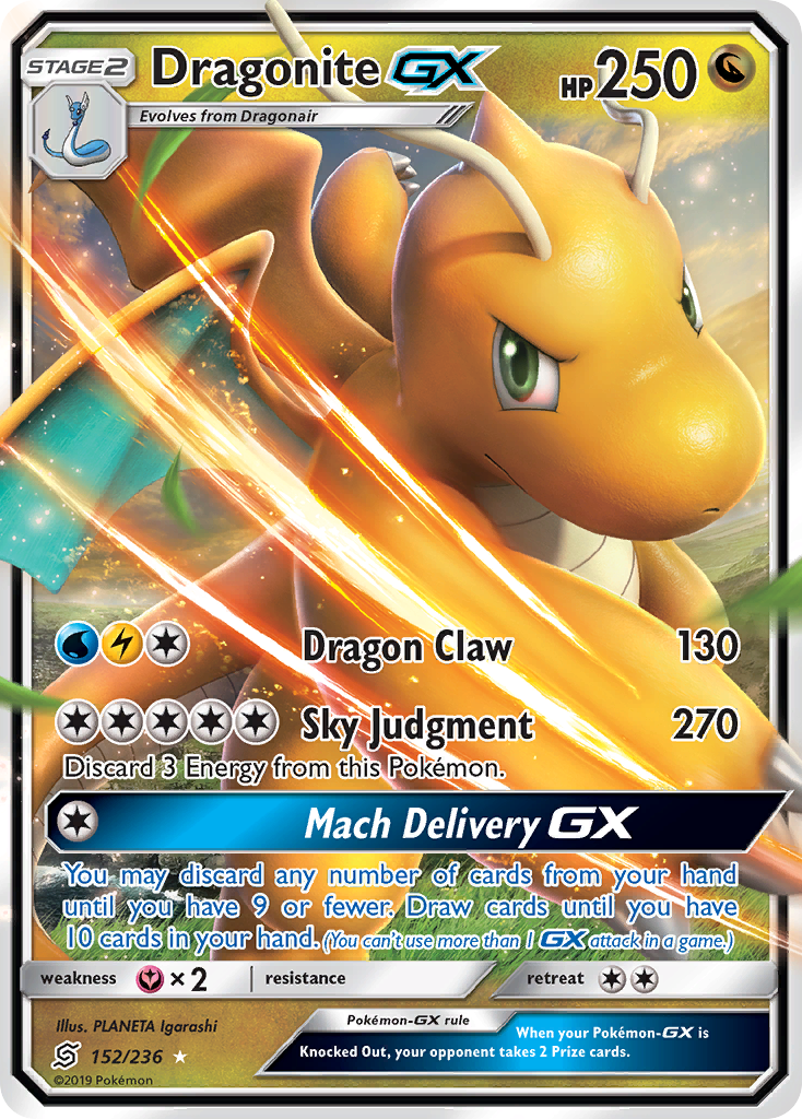 Dragonite GX (152/236) [Sun & Moon: Unified Minds] | Card Citadel