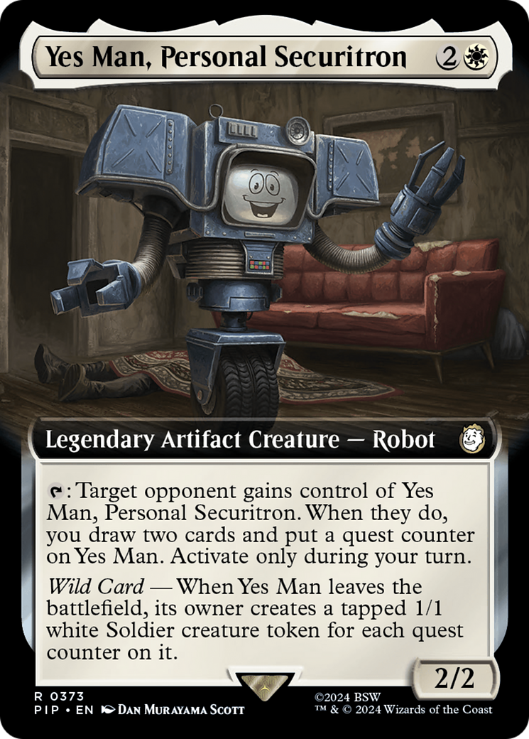 Yes Man, Personal Securitron (Extended Art) [Fallout] | Card Citadel