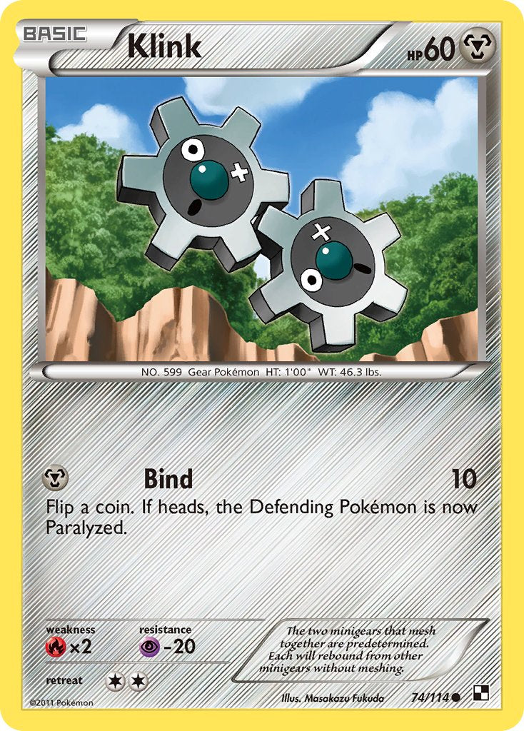 Klink (74/114) (Cracked Ice Holo) (Blister Exclusive) [Black & White: Base Set] | Card Citadel