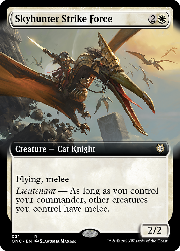 Skyhunter Strike Force (Extended Art) [Phyrexia: All Will Be One Commander] | Card Citadel