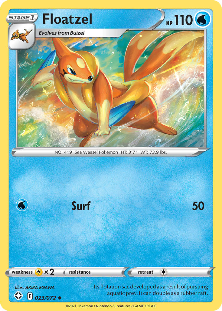 Floatzel (023/072) [Sword & Shield: Shining Fates] | Card Citadel