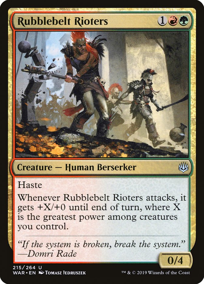 Rubblebelt Rioters [War of the Spark] | Card Citadel