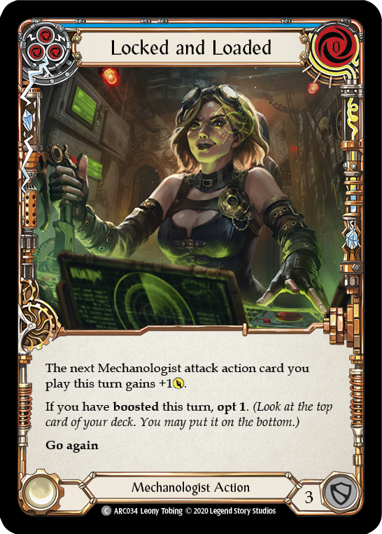 Locked and Loaded (Blue) [ARC034] Unlimited Rainbow Foil | Card Citadel