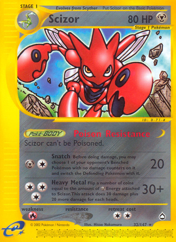 Scizor (32/147) [Aquapolis] | Card Citadel