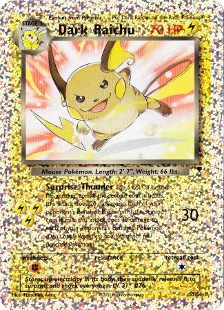 Dark Raichu (S3/S4) [Box Topper] | Card Citadel