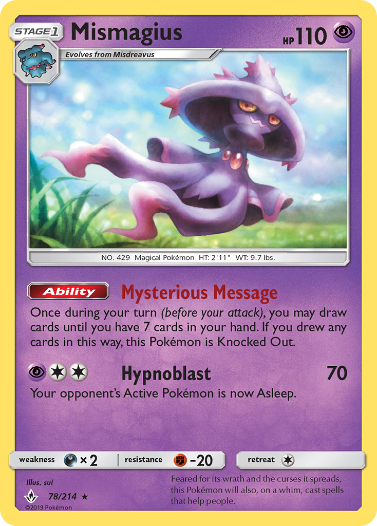 Mismagius (78/214) [Sun & Moon: Unbroken Bonds] | Card Citadel