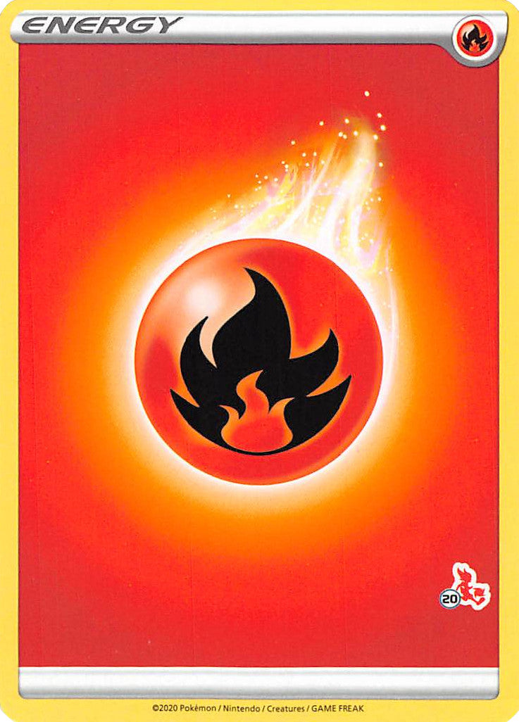 Fire Energy (Cinderace Stamp #20) [Battle Academy 2022] | Card Citadel