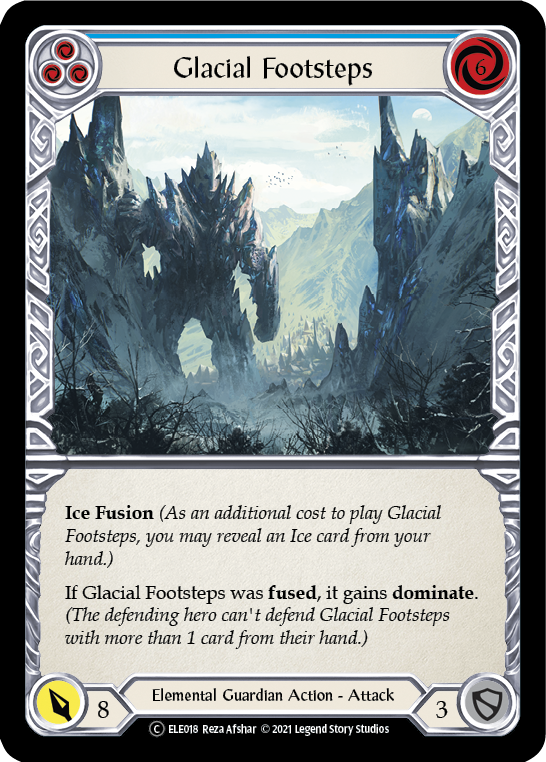 Glacial Footsteps (Blue) [U-ELE018] Unlimited Rainbow Foil | Card Citadel