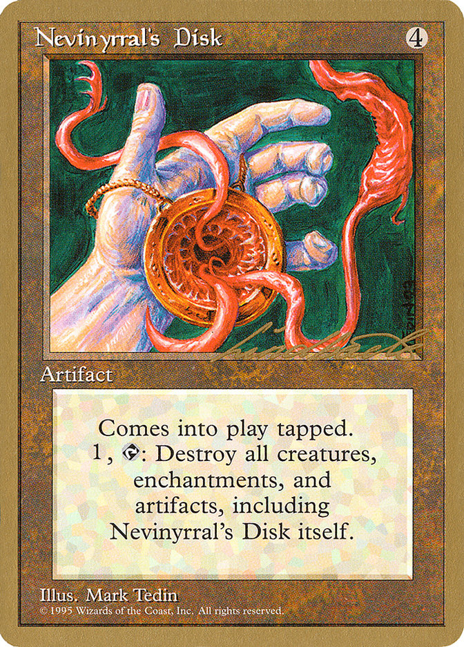 Nevinyrral's Disk (Leon Lindback) [Pro Tour Collector Set] | Card Citadel