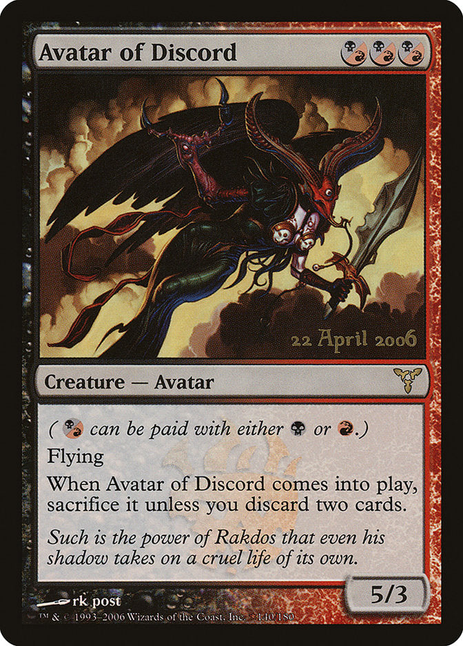 Avatar of Discord [Dissension Promos] | Card Citadel