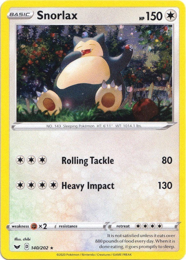 Snorlax (140/202) (Cosmos Holo) [Sword & Shield: Base Set] | Card Citadel