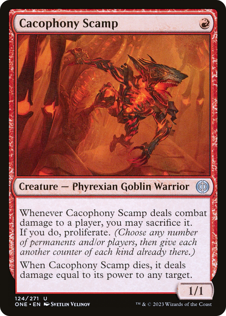 Cacophony Scamp [Phyrexia: All Will Be One] | Card Citadel