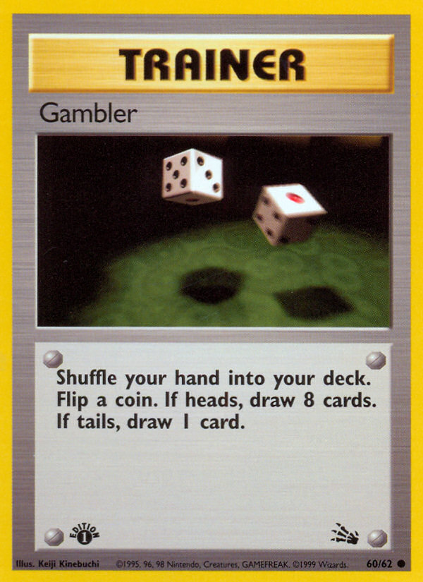 Gambler (60/62) [Fossil 1st Edition] | Card Citadel