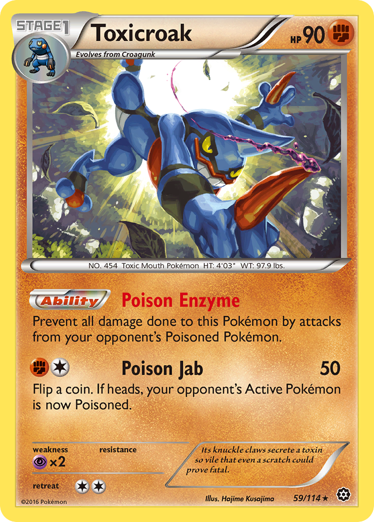 Toxicroak (59/114) [XY: Steam Siege] | Card Citadel