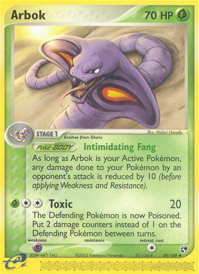 Arbok (29/100) [EX: Sandstorm] | Card Citadel