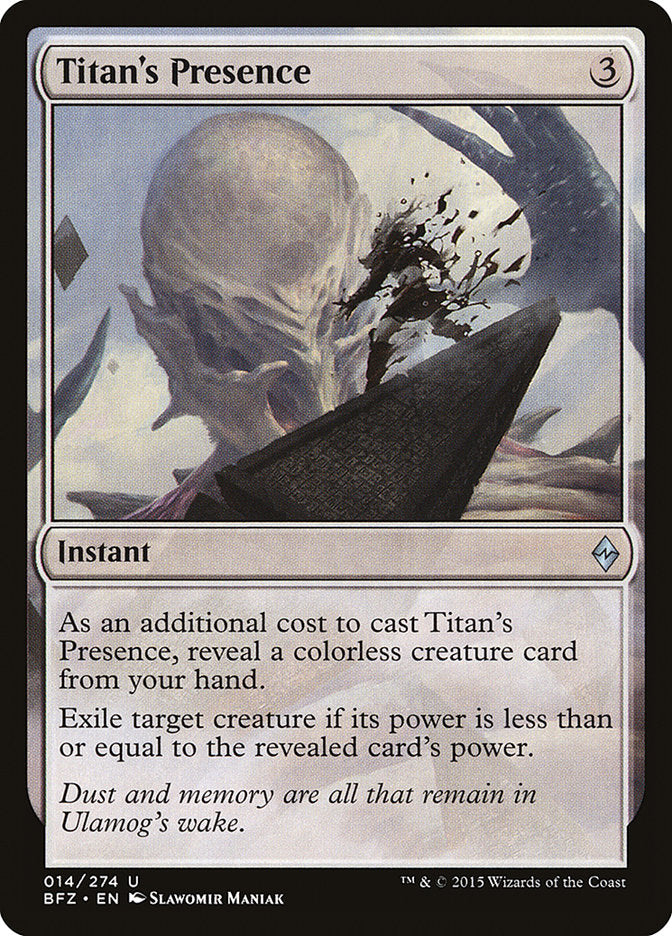 Titan's Presence [Battle for Zendikar] | Card Citadel