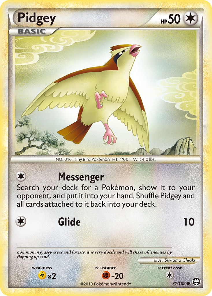 Pidgey (71/102) [HeartGold & SoulSilver: Triumphant] | Card Citadel