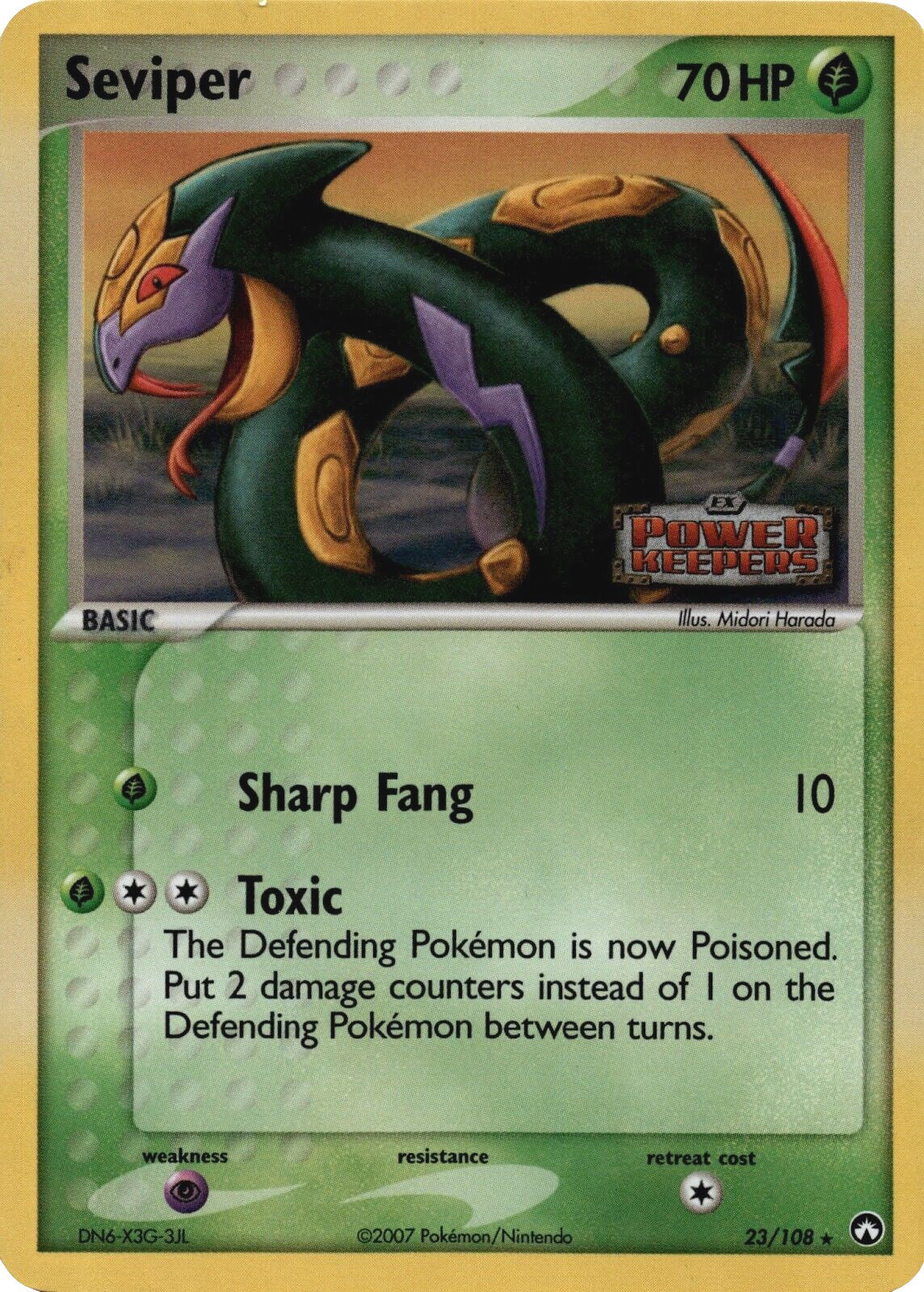 Seviper (23/108) (Stamped) [EX: Power Keepers] | Card Citadel