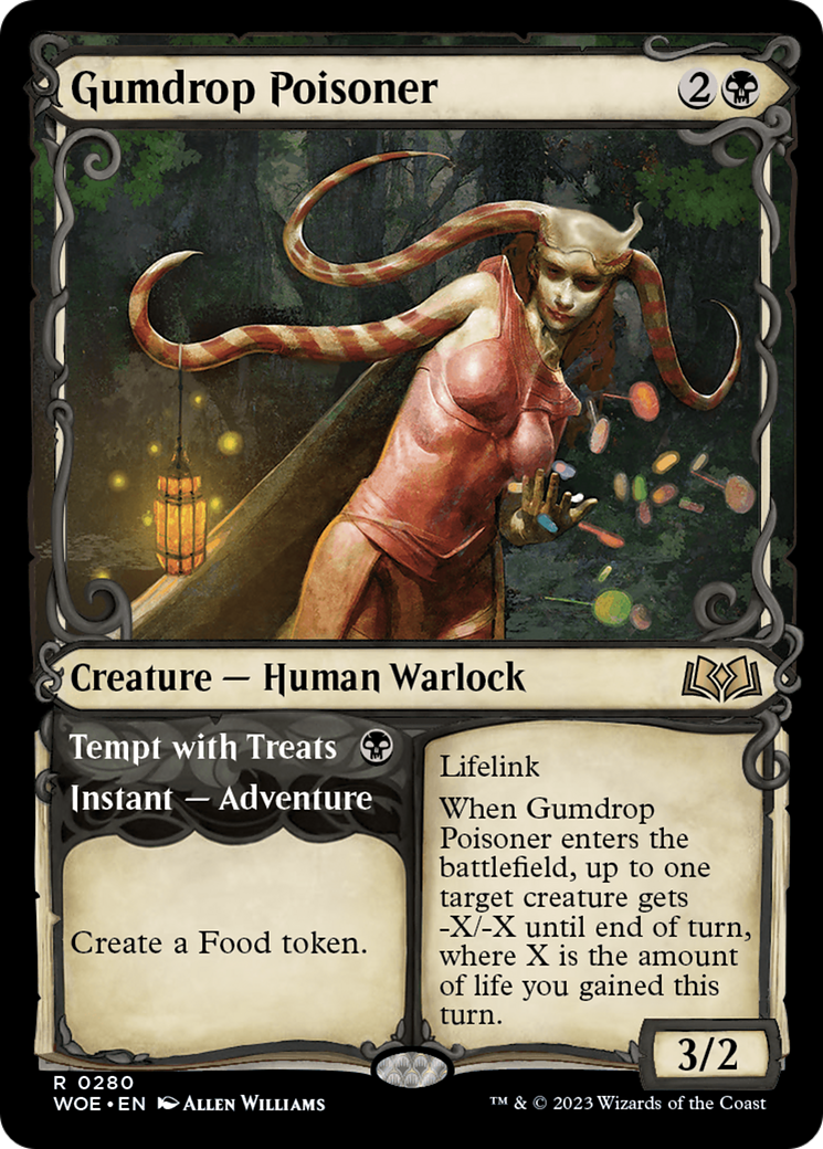 Gumdrop Poisoner // Tempt with Treats (Showcase) [Wilds of Eldraine] | Card Citadel