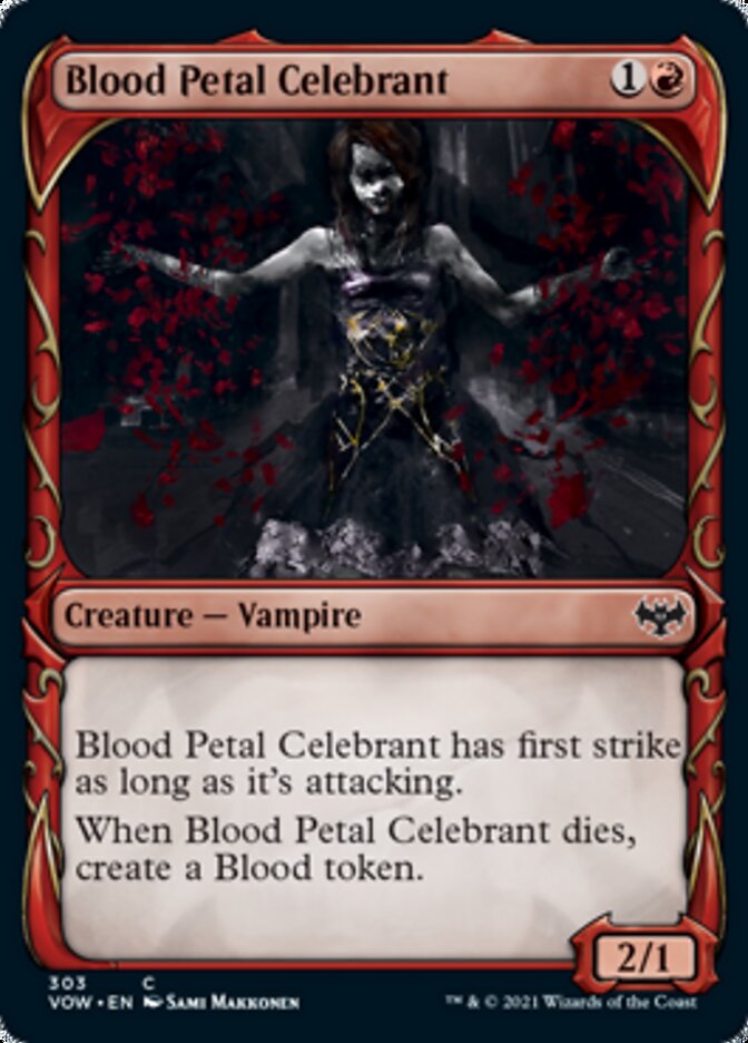 Blood Petal Celebrant (Showcase Fang Frame) [Innistrad: Crimson Vow] | Card Citadel