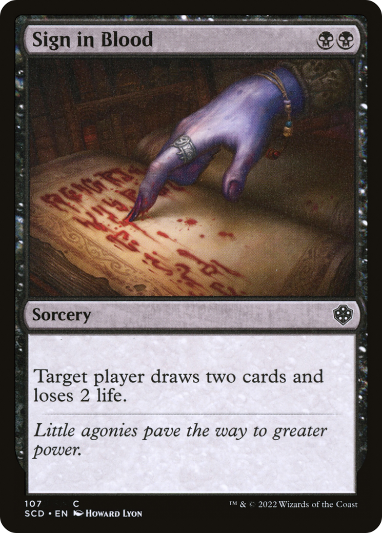 Sign in Blood [Starter Commander Decks] | Card Citadel