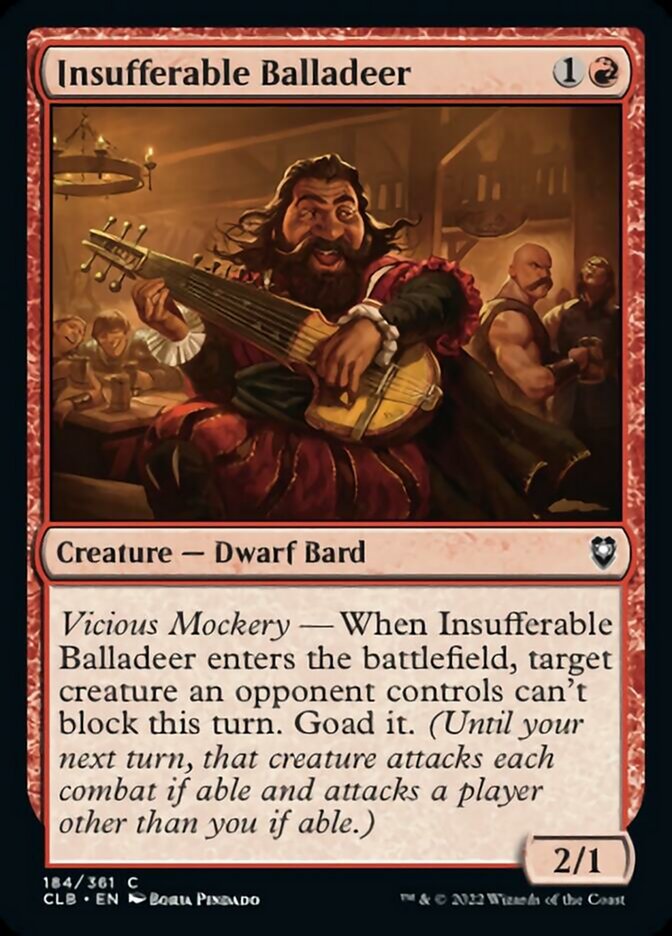 Insufferable Balladeer [Commander Legends: Battle for Baldur's Gate] | Card Citadel