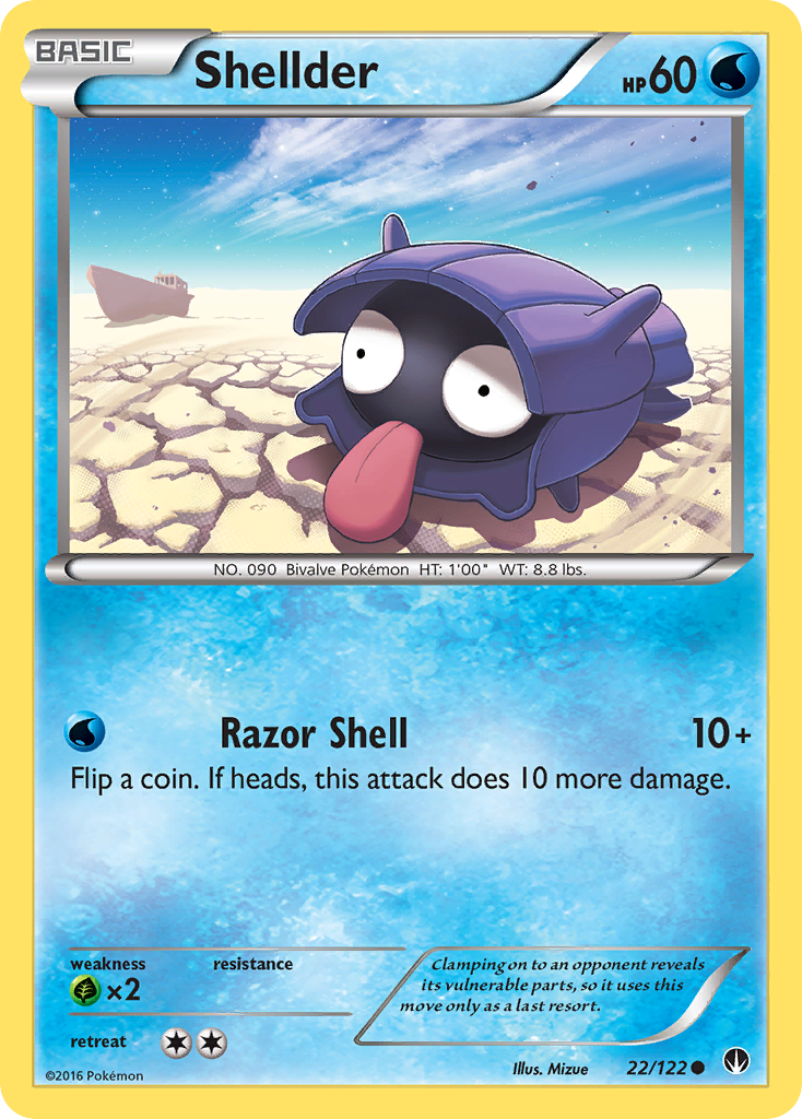 Shellder (22/122) [XY: BREAKpoint] | Card Citadel