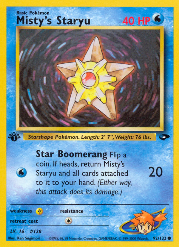 Misty's Staryu (92/132) [Gym Challenge 1st Edition] | Card Citadel