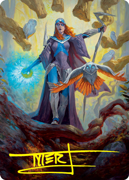 Kasmina, Enigma Sage Art Card (Gold-Stamped Signature) [Strixhaven: School of Mages Art Series] | Card Citadel