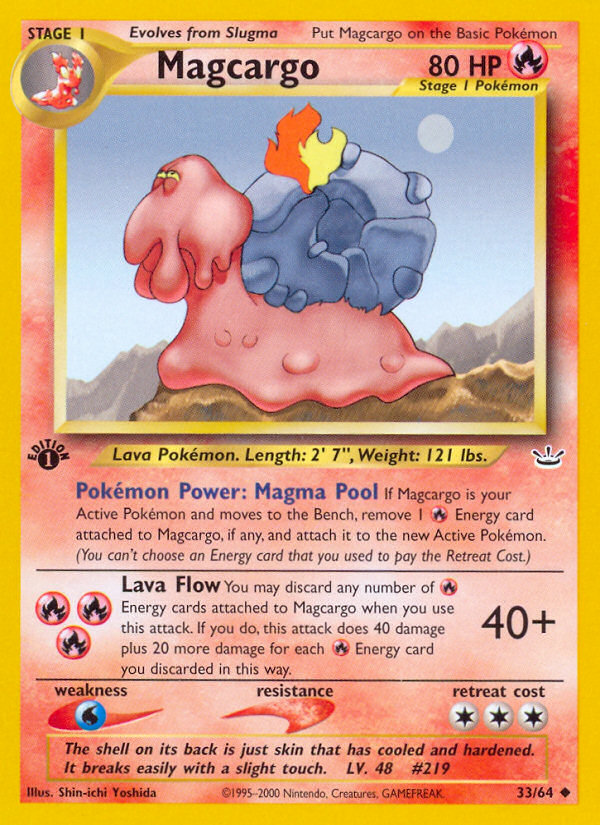 Magcargo (33/64) [Neo Revelation 1st Edition] | Card Citadel