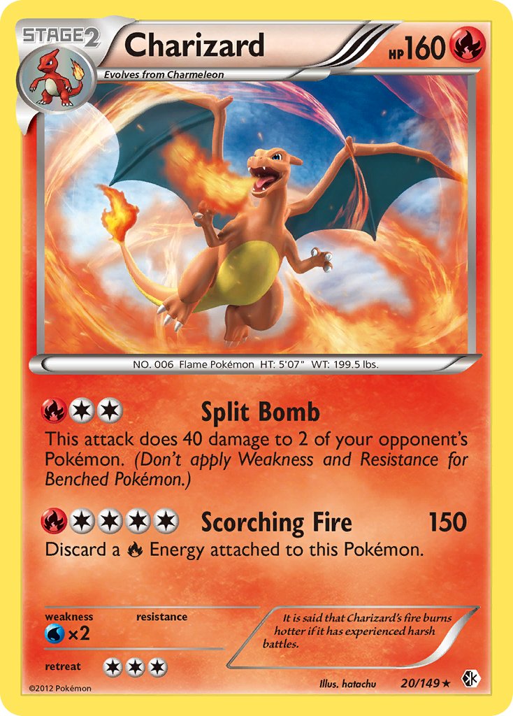 Charizard (20/149) (Cosmos Holo) (Blister Exclusive) [Black & White: Boundaries Crossed] | Card Citadel