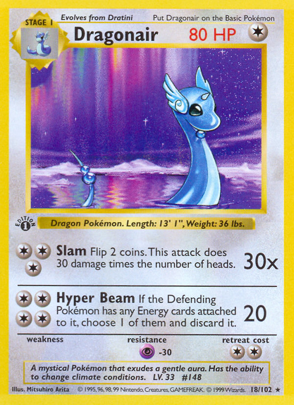 Dragonair (18/102) (Shadowless) [Base Set 1st Edition] | Card Citadel