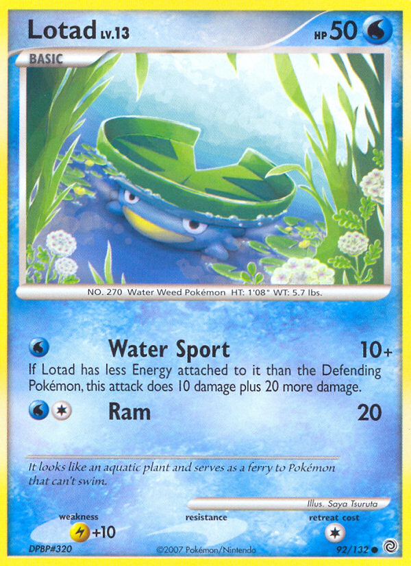 Lotad (92/132) [Diamond & Pearl: Secret Wonders] | Card Citadel