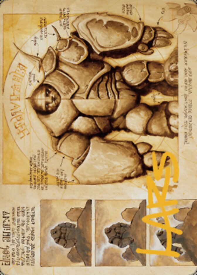 Precursor Golem Art Card (Gold-Stamped Signature) [The Brothers' War Art Series] | Card Citadel